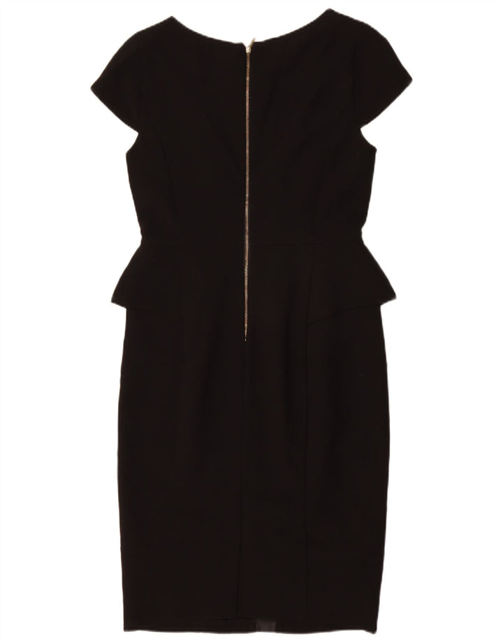 MARKS & SPENCER Rochie Autograph Peplum pentru femei UK 10 Poliester negru mic