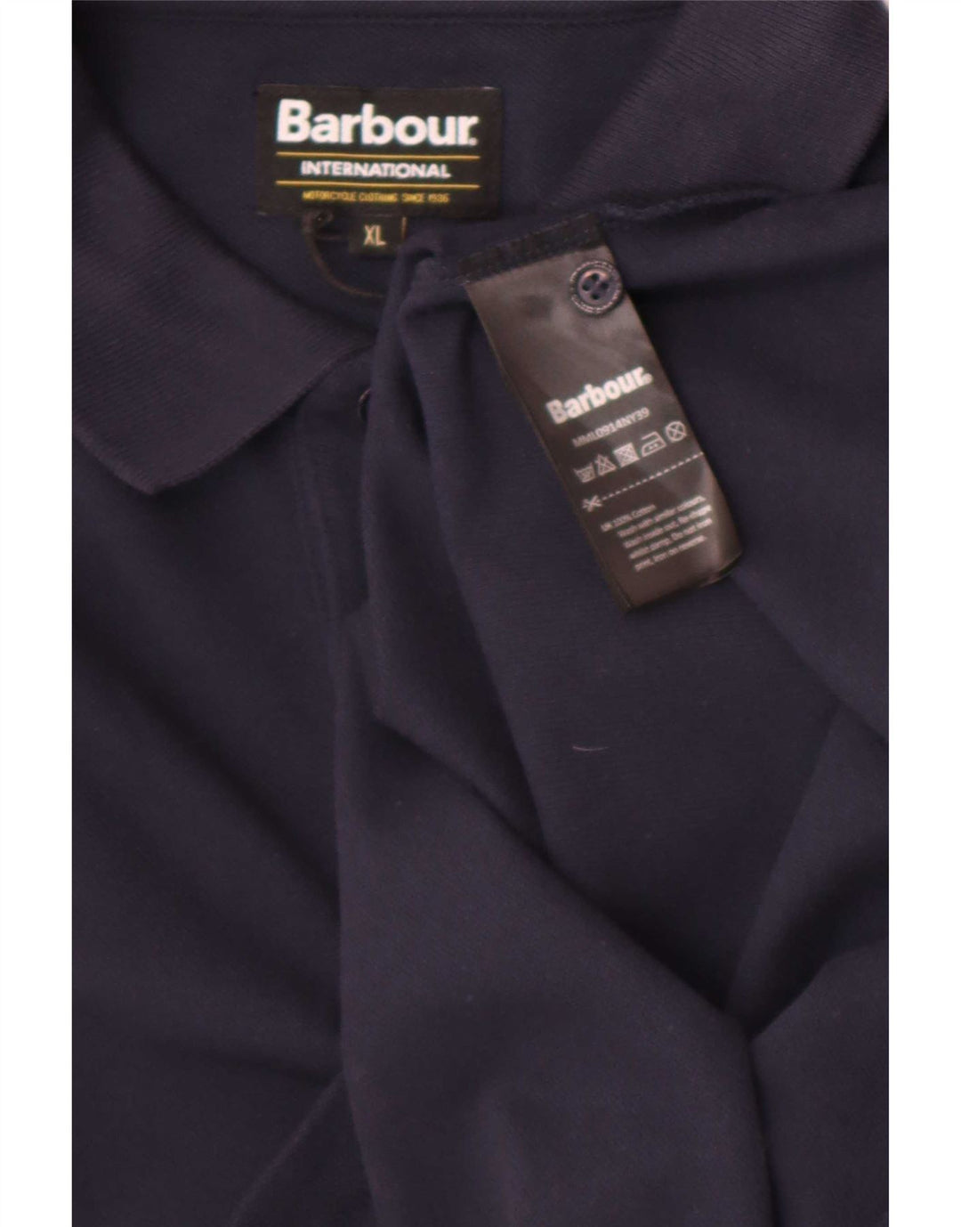 Tricou polo pentru bărbați Barbour XL, bumbac, albastru bleumarin