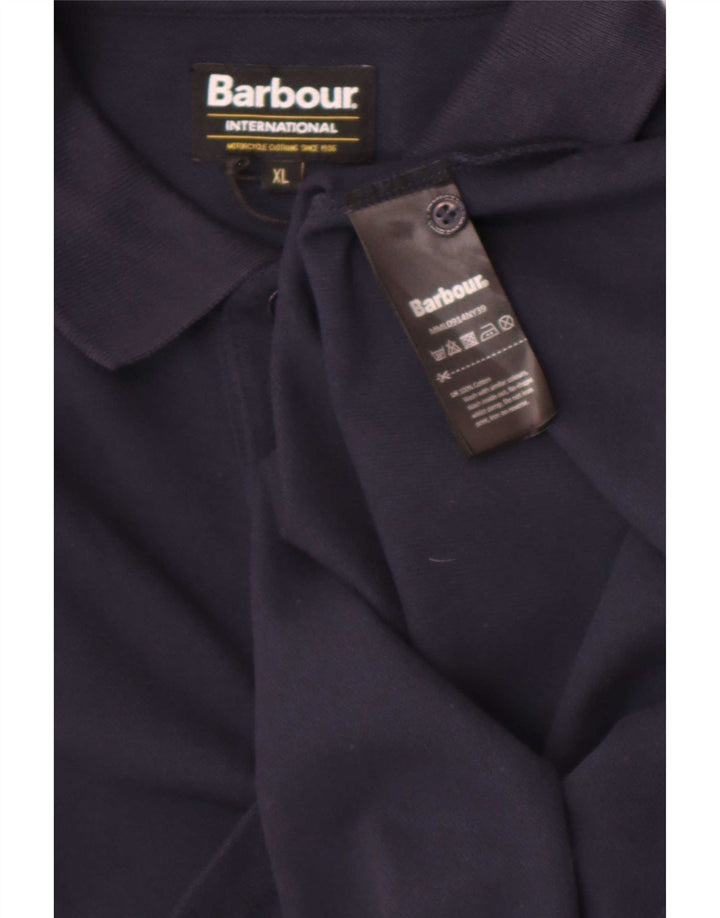 Tricou polo pentru bărbați Barbour XL, bumbac, albastru bleumarin