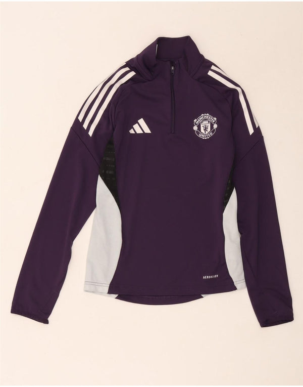 Adidas Fete Manchester United Graphic Top cu mânecă lungă 11-12 ani violet