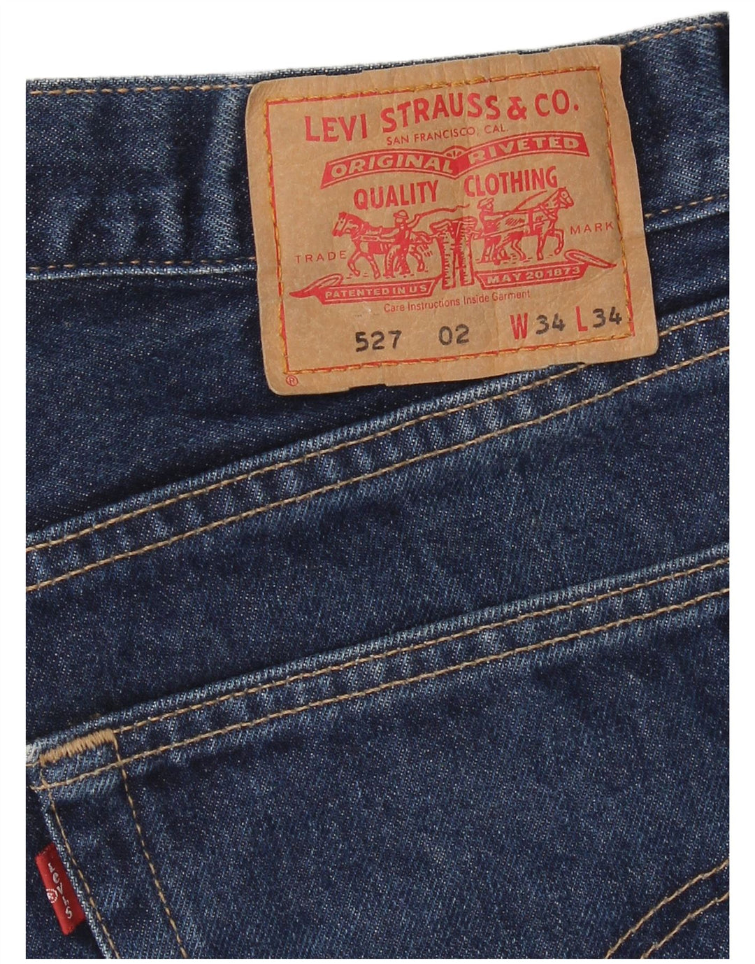 Blugi pentru bărbați Levi's 527 Bootcut W34 L34 bleumarin