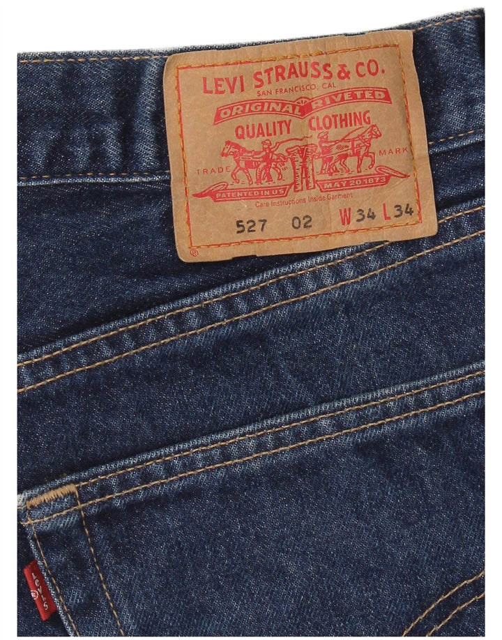 Blugi pentru bărbați Levi's 527 Bootcut W34 L34 bleumarin