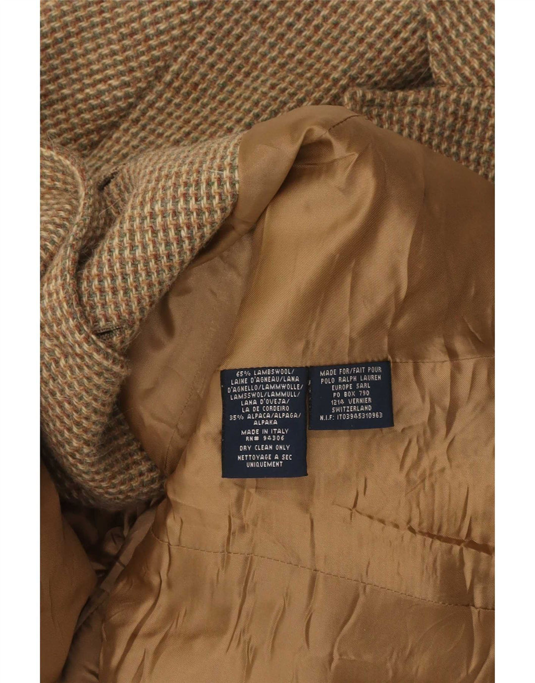 Blazer pentru femei Ralph Lauren, cu 3 nasturi, 10, maro, cu carouri mari