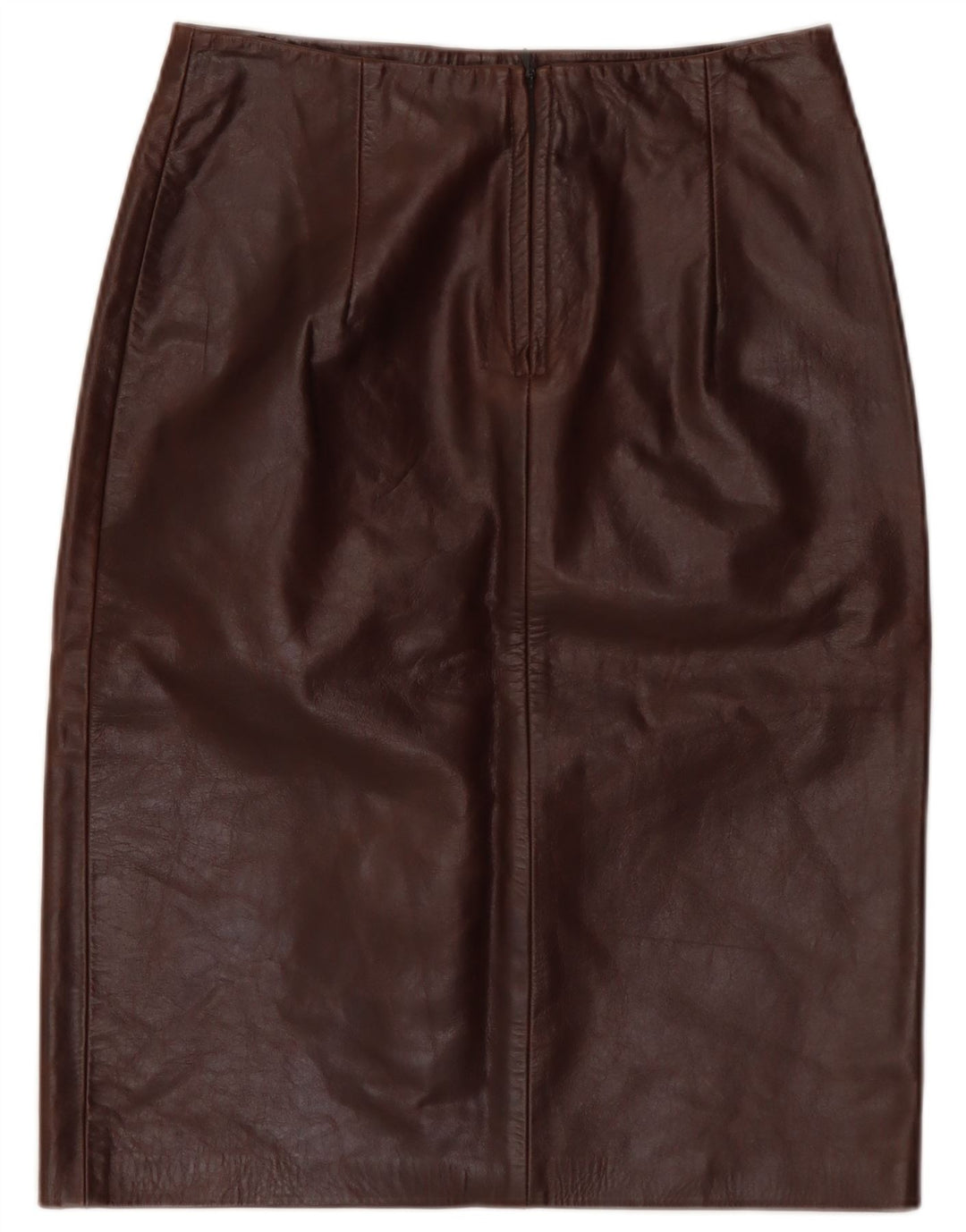 Fusta din piele vintage pentru femei IT 40 Small W28 piele maro