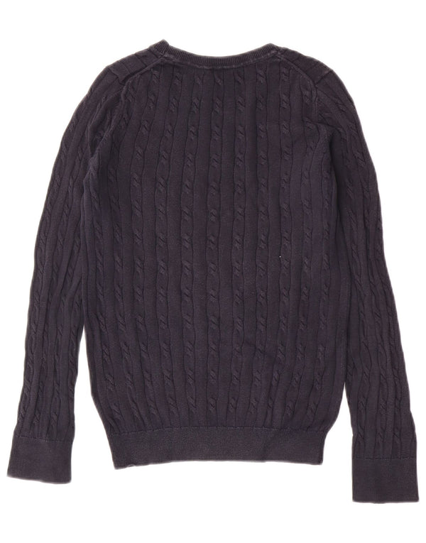 Pulover pentru damă Tommy Hilfiger cu gât de barcă UK 6 XS Bumbac bleumarin
