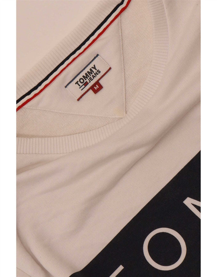 Pulover de hanorac Tommy Hilfiger pentru femei UK 14 Medium White Colorblock