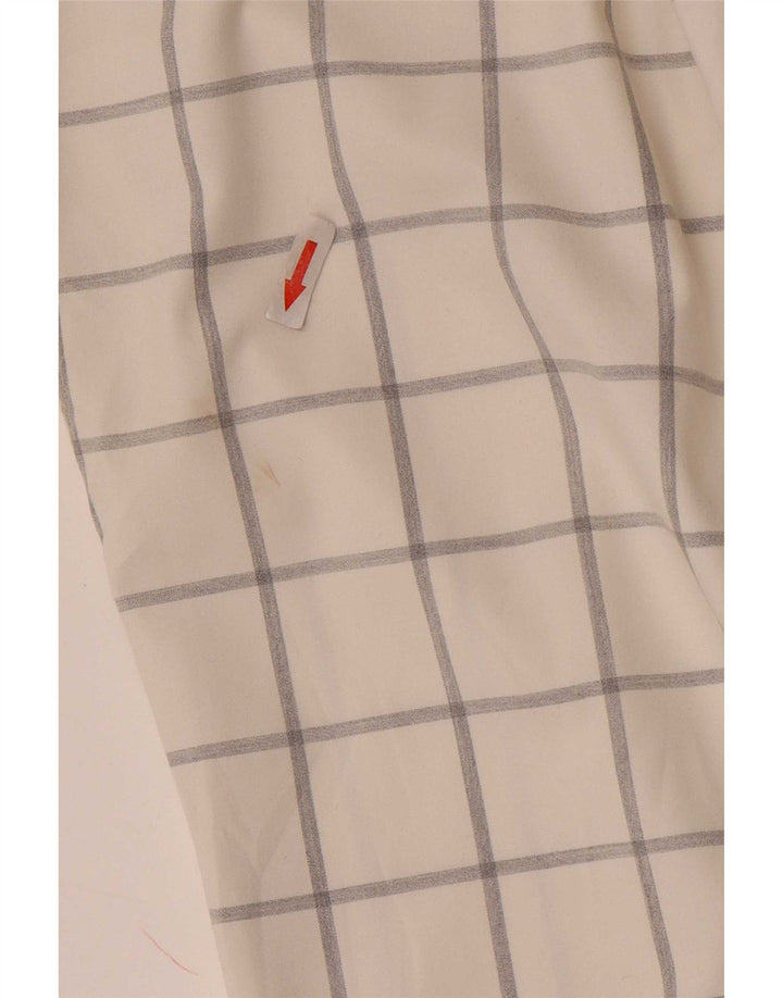 Pantaloni chino slim pentru bărbați Zara EU 40 Mediu L31 L33 Poliester cu carouri albe