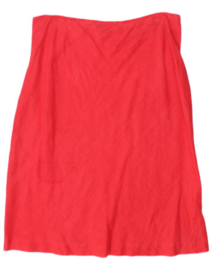 Fustă A-Line Femei Zara Medium W28 Red Ramie