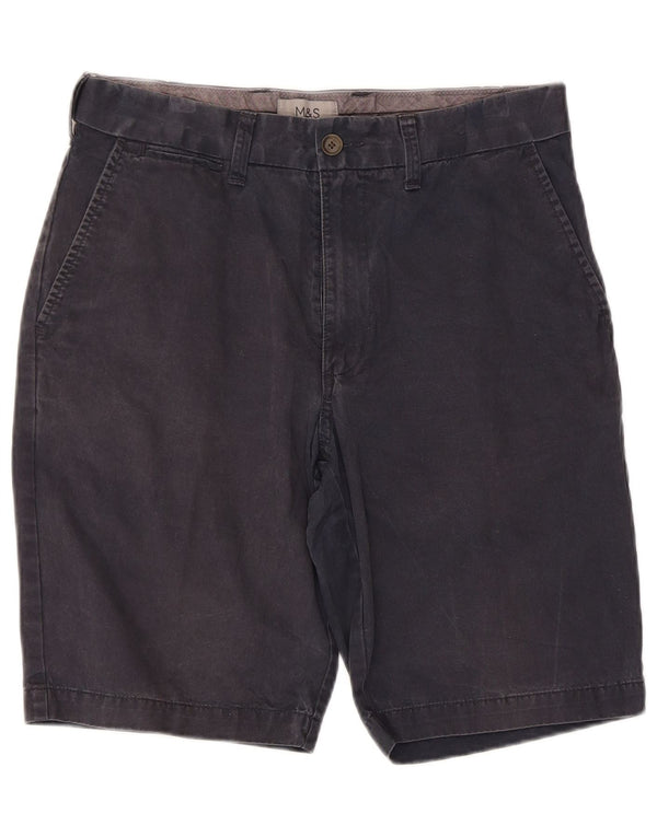 Pantaloni scurți chino pentru bărbați Marks & Spencer W30, mediu, bleumarin, bumbac