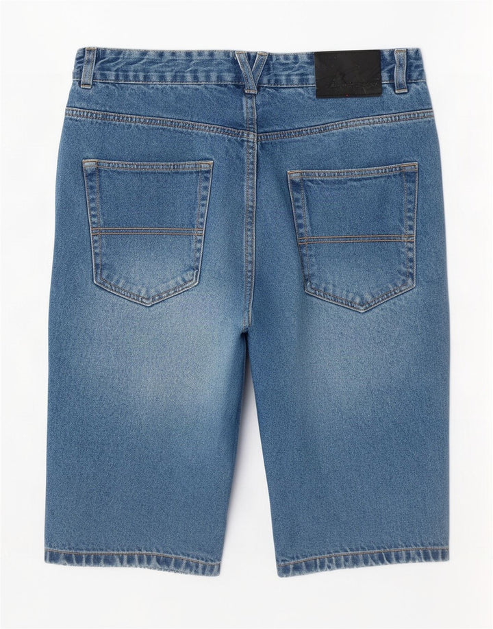 Pantaloni scurți din denim pentru bărbați Pierre Cardin, cu tăiere obișnuită, mediu W32, bumbac albastru