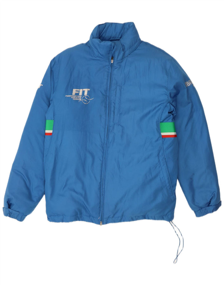 Jachetă căptușită cu grafică pentru bărbați Sergio Tacchini UK 42 XL Albastru Colorblock