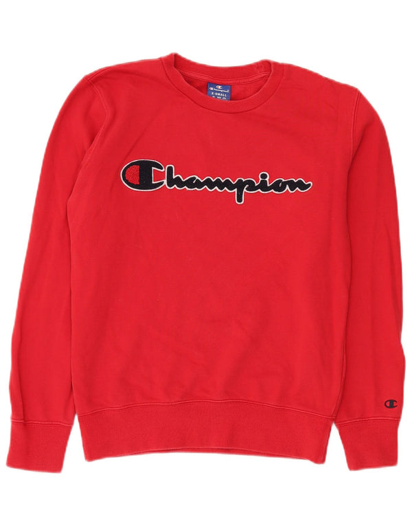 Pulover supradimensionat cu grafic pentru femei Champion UK 6 XS Bumbac roșu