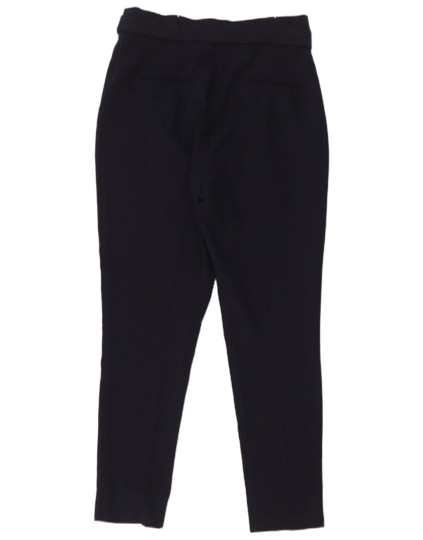 Pantaloni casual pentru femei Lipsy cu talie înaltă UK 12 Medium W30 L29 Bleumarin