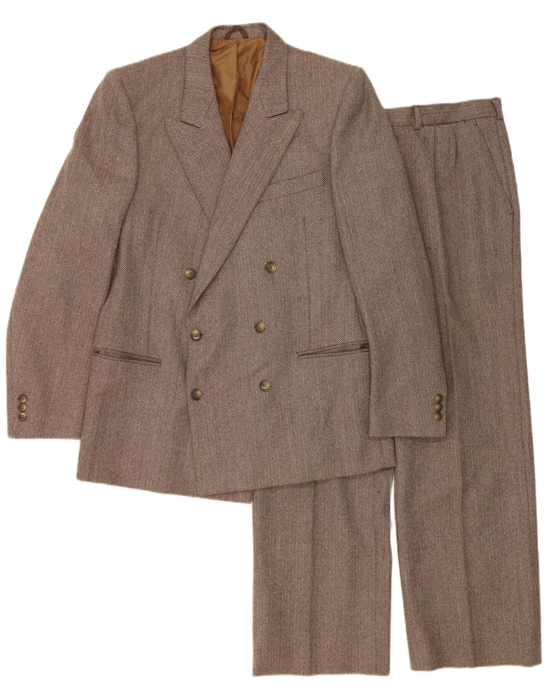 Set 2 piese pentru bărbați Cantarelli IT 50 Large W31 L27 Brown Herringbone