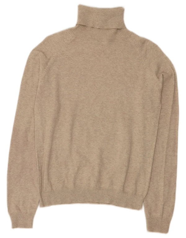 Pulover pentru femei cu gât rulat Zara UK 14, mare, bej, pete