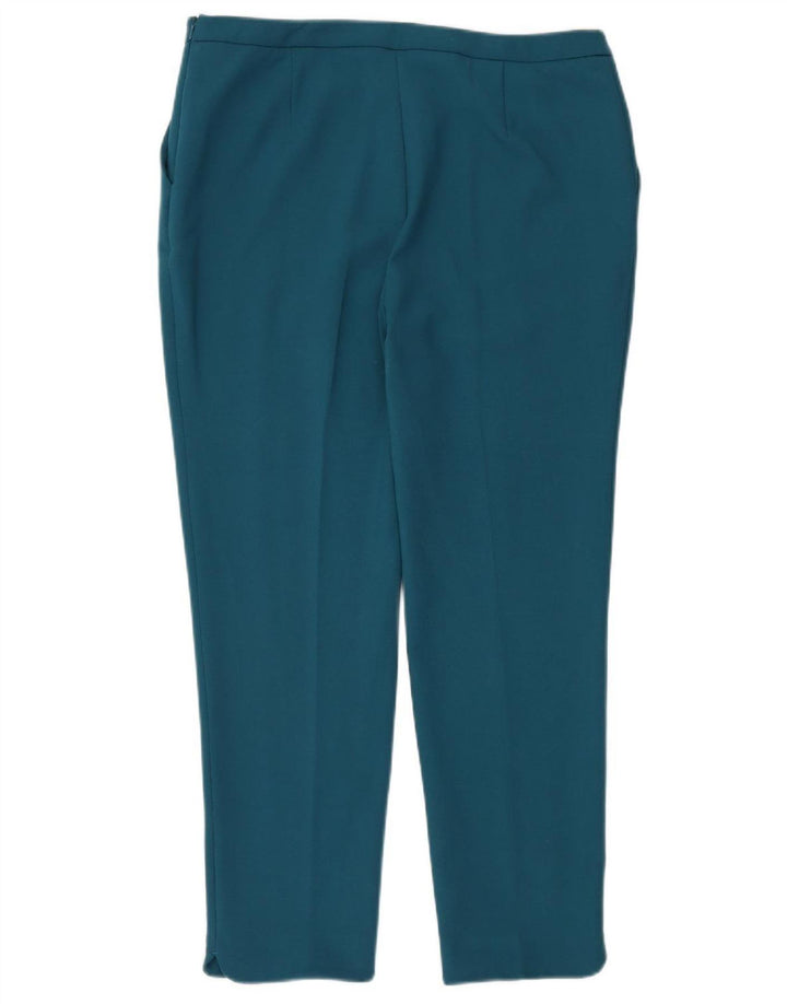 Pantaloni chino conici pentru femei JACQUES VERT UK 16 Large W36 L30 Blue