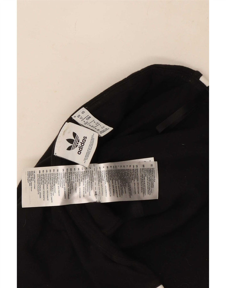 Top Crop fără bretele Adidas pentru femei UK 12 Medium Black Bumbac