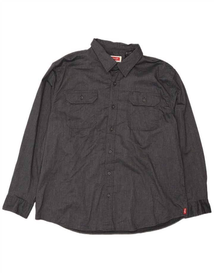 Cămașă pentru bărbați Wrangler 2XL bumbac gri