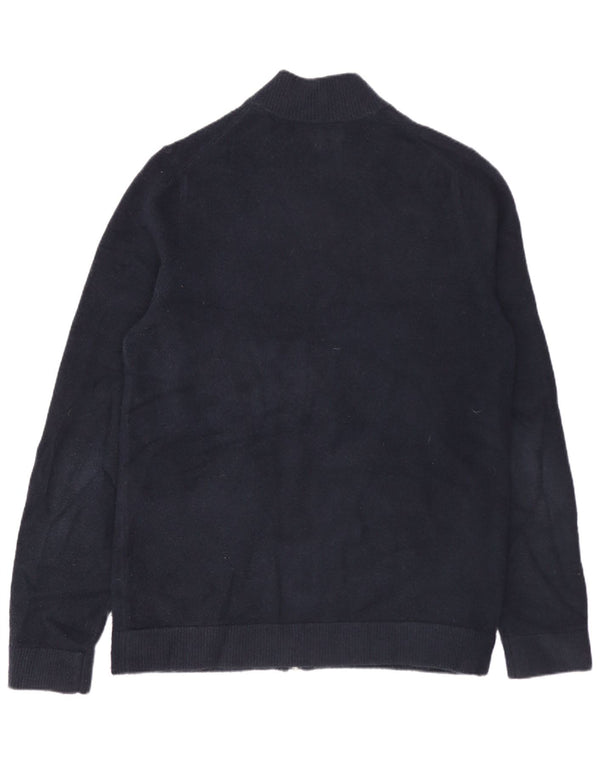 MARKS & SPENCER Pulover cardigan cu autograf pentru bărbați, poliamidă, albastru mic