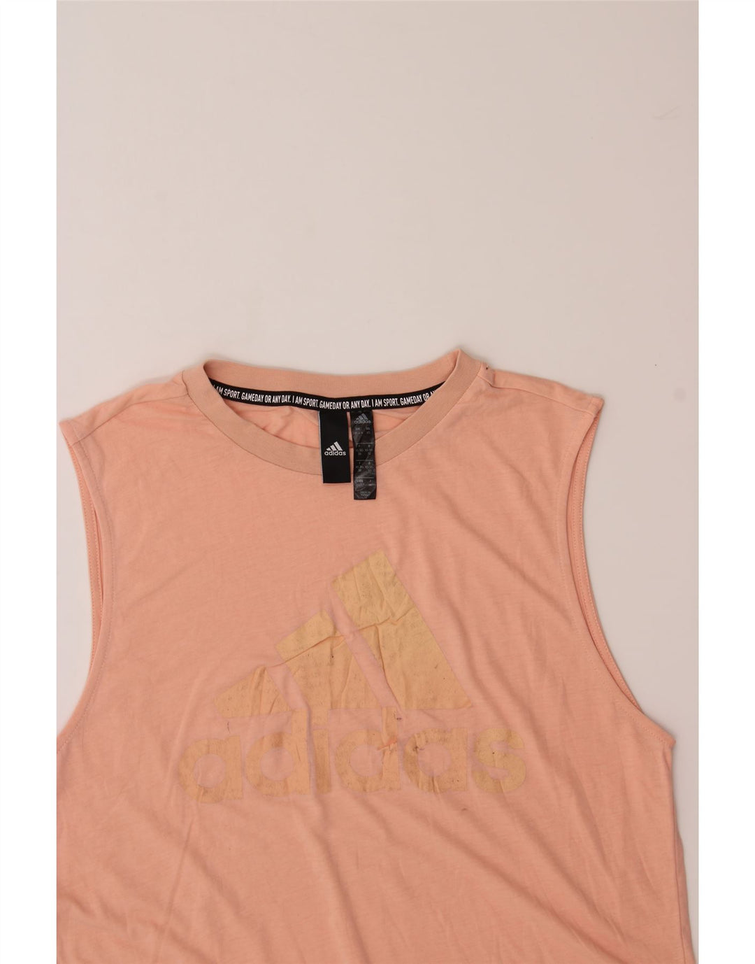 ADIDAS Womens Graphic Vest Top UK 4/6 XS Pink Polyester Vintage Adidas and Second-Hand Adidas from Messina Hembry 