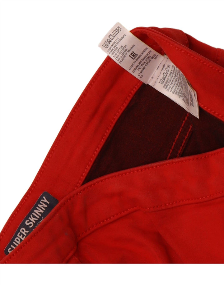 Pantaloni casual pentru femei Marks & Spencer UK 14 Medium W30 L31 Red