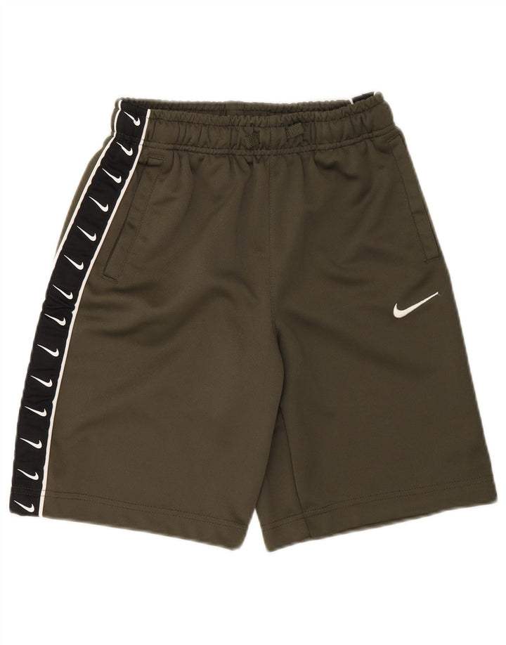 Pantaloni scurți sport grafic Nike pentru băieți 12-13 ani, mari, kaki, poliester