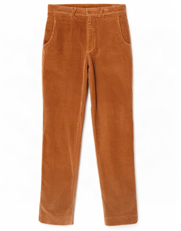 Pantaloni vintage pentru bărbați conici din velur IT 48 Medium W32 L34 Bej Bumbac