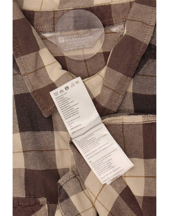 Cămașă de flanel pentru bărbați Mountain Warehouse 2XL, bumbac cu carouri maro