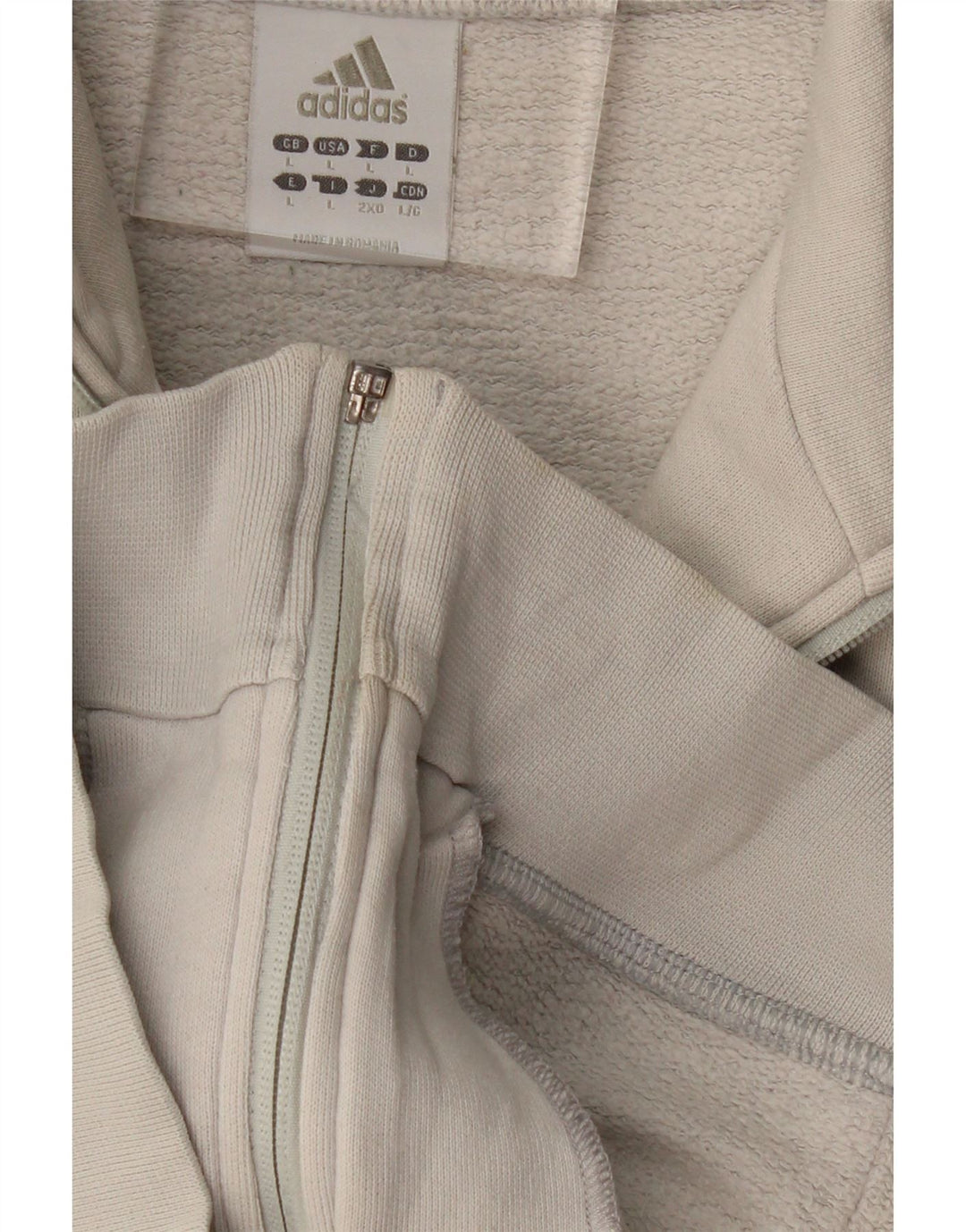 Jachetă ADIDAS pentru femei Crop Trening Top Jacket UK 14 Large Off White