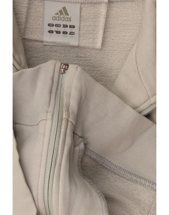 Jachetă ADIDAS pentru femei Crop Trening Top Jacket UK 14 Large Off White
