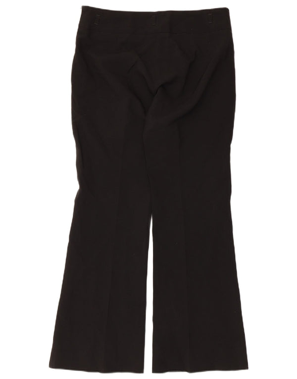 Pantaloni de damă Zara Casual Flare EU 38 Mici L28 L29 Poliester negru