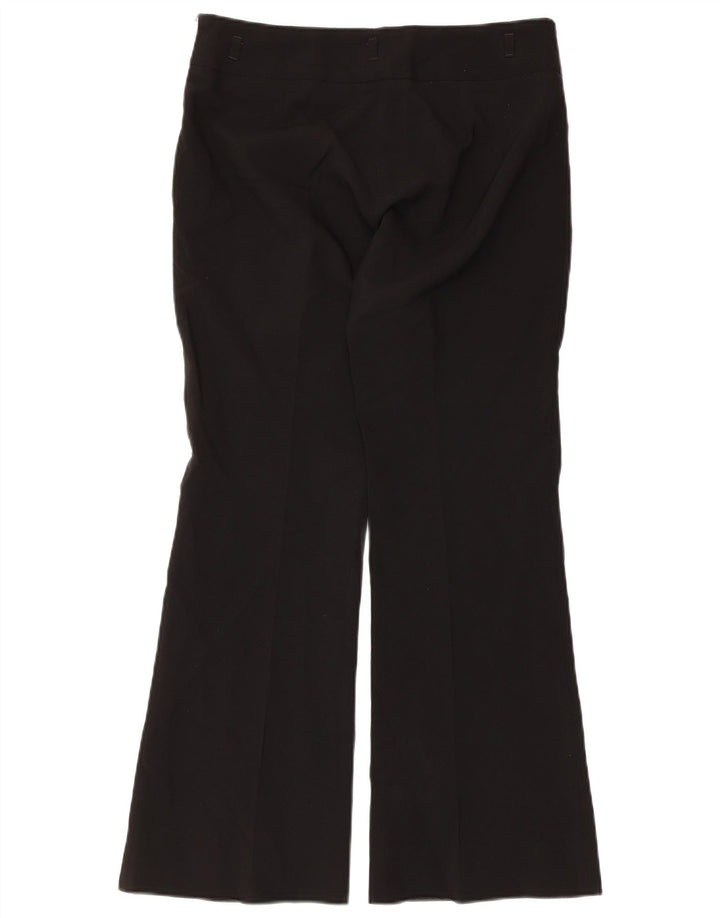 Pantaloni de damă Zara Casual Flare EU 38 Mici L28 L29 Poliester negru