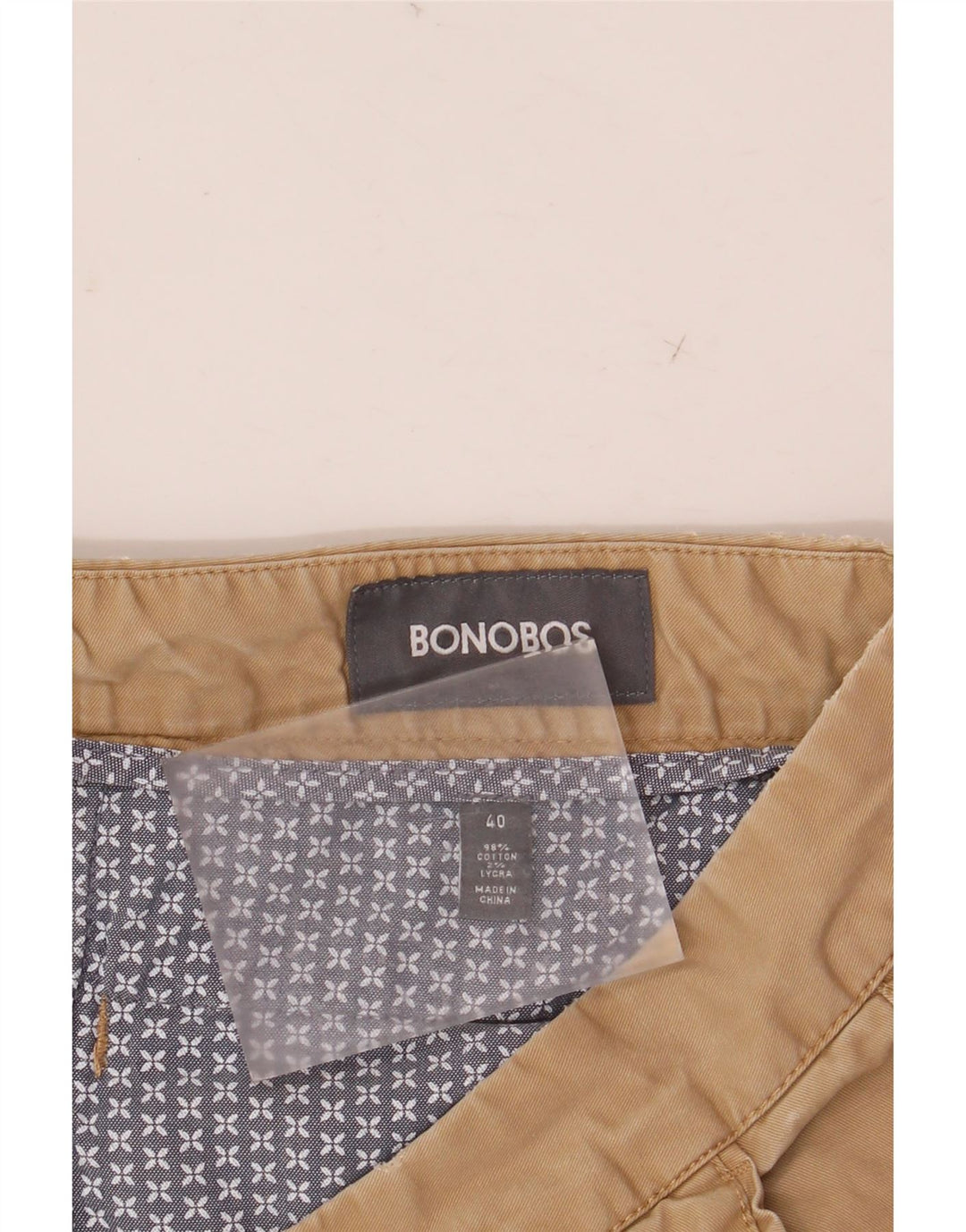 Pantaloni scurți chino BONOBOS pentru bărbați W40 XL bumbac bej