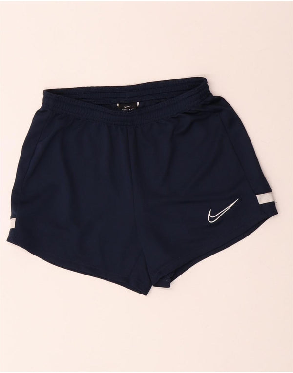 Pantaloni scurti sport NIKE Dri Fit pentru femei UK 4 XS bleumarin
