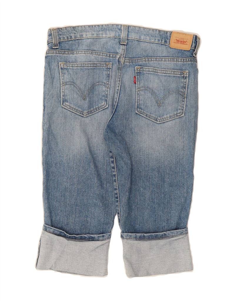 LEVI'S Womens 518 Super Low Straight Capri Jeans US 7 Medium W32 L16 Blue Vintage Levi's and Second-Hand Levi's from Messina Hembry 