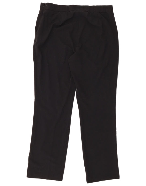MARKS & SPENCER Pantaloni casual drepti pentru femei UK 14 Medium W32 L30 Negru