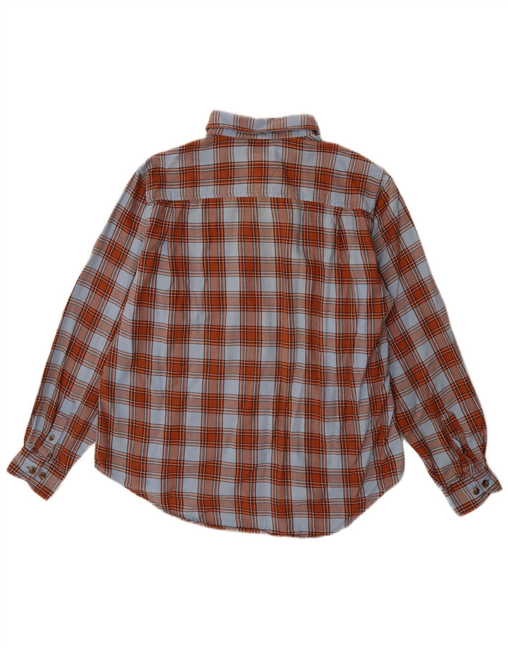 Cămașă de flanel pentru femei Lands End US 12, mare, maro, din bumbac