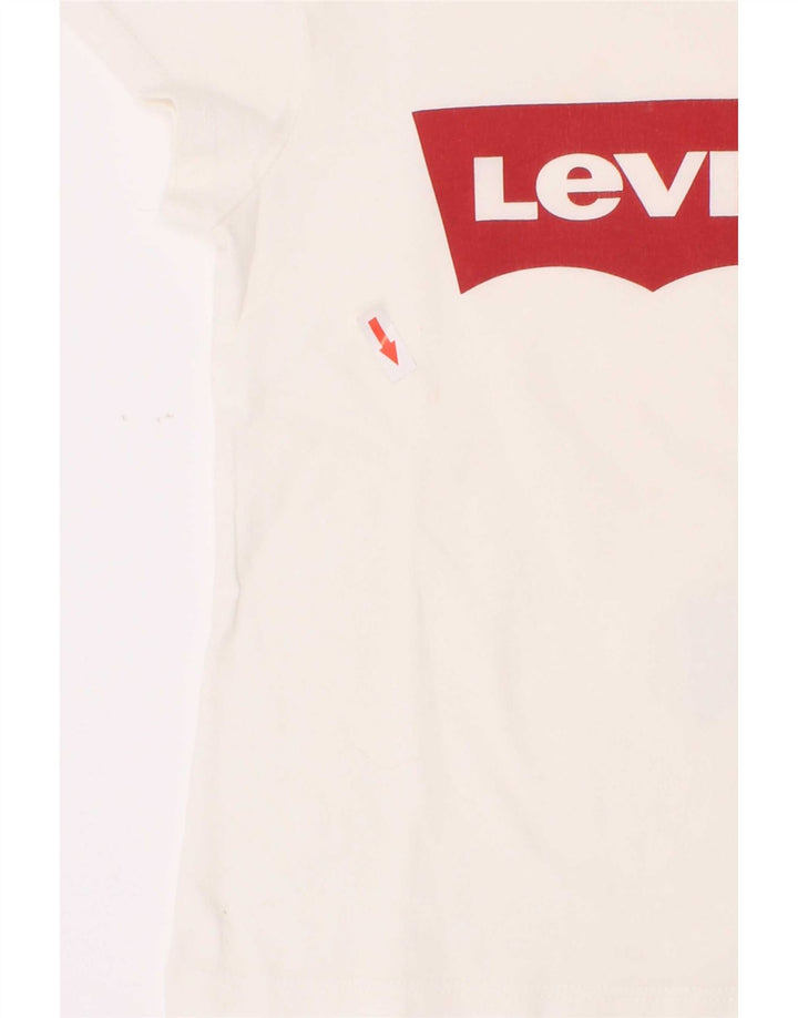 Tricou grafic Levi's pentru baieti Top 4-5 ani bumbac alb