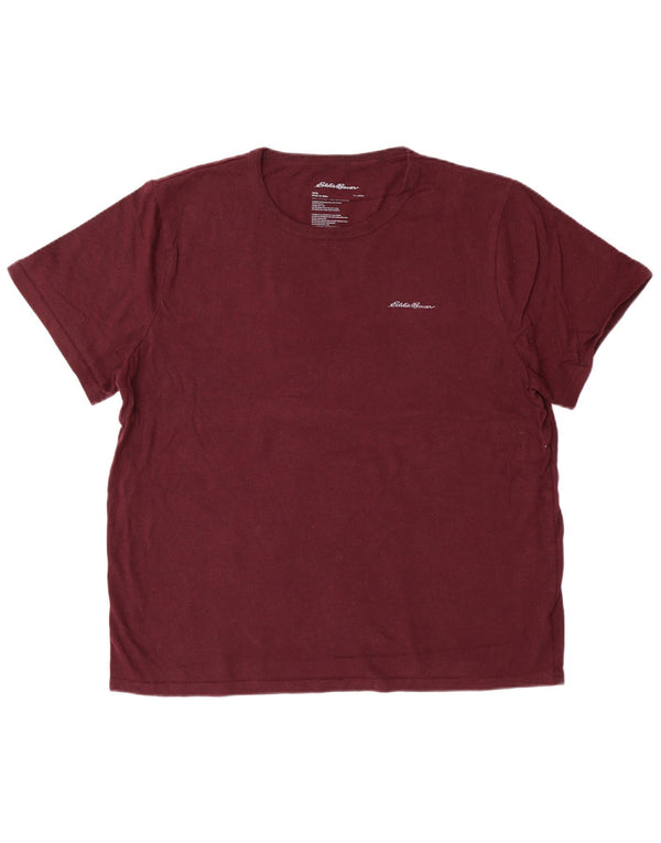 Tricou pentru bărbați Eddie Bauer Top XL Bumbac Burgundy