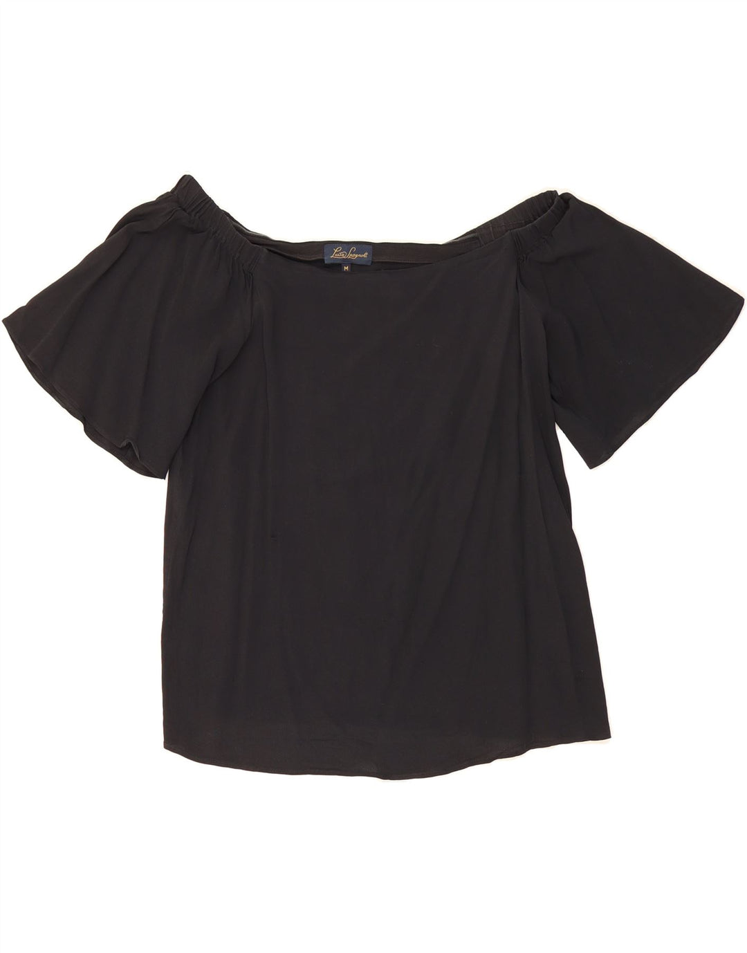 LUISA SPAGNOLI Womens Off Shoulder Blouse Top UK 14 Medium Black Vintage Luisa Spagnoli and Second-Hand Luisa Spagnoli from Messina Hembry 