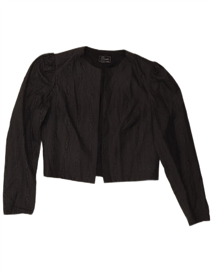 Jachetă Bolero deschisă pentru femei DORETTE EU 40 Medium Black Animal Print