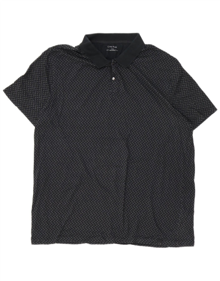 CALVIN KLEIN Tricou Polo Grafic XL Bumbac Negru