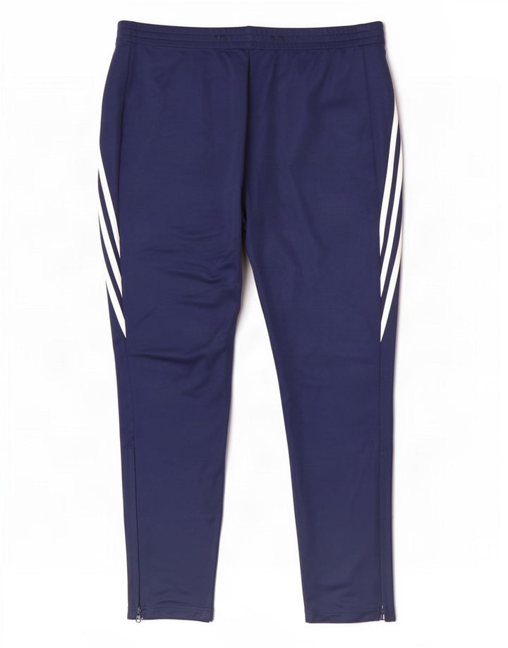 Pantaloni de trening Adidas Climalite pentru bărbați 2XL, poliester bleumarin