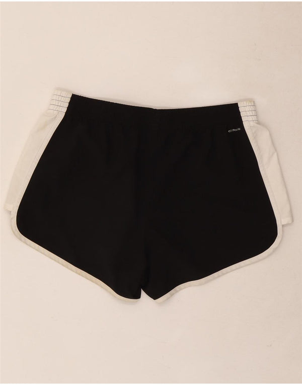 Pantaloni scurți sport Climalite Adidas pentru femei UK 12/14 Medium Black Colorblock