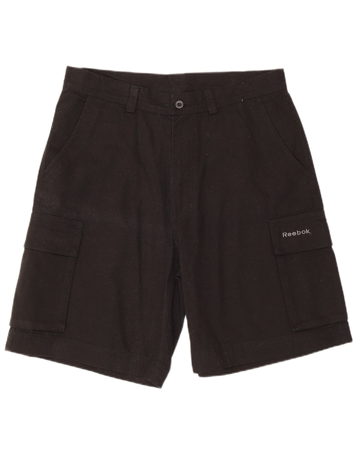 Pantaloni scurti cargo Reebok pentru bărbați, mari W34, bumbac negru