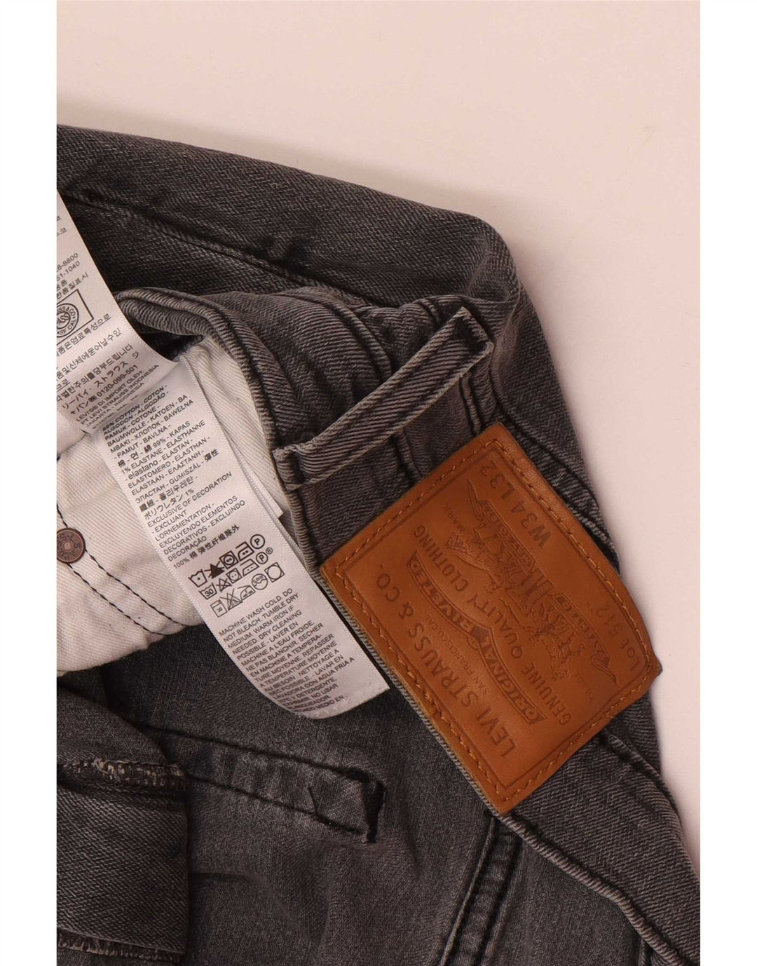 Levi's 512 Slim Tapered Jeans W34 L32 bumbac gri