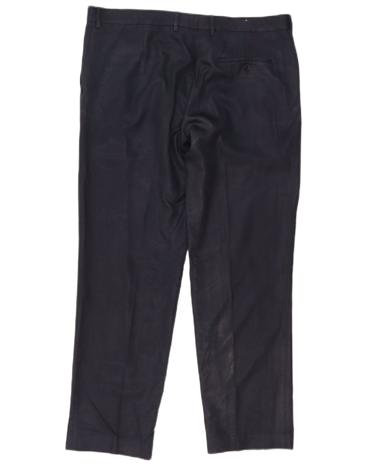 Marks & Spencer Pantaloni drepți pentru bărbați L38 L31 Poliester bleumarin