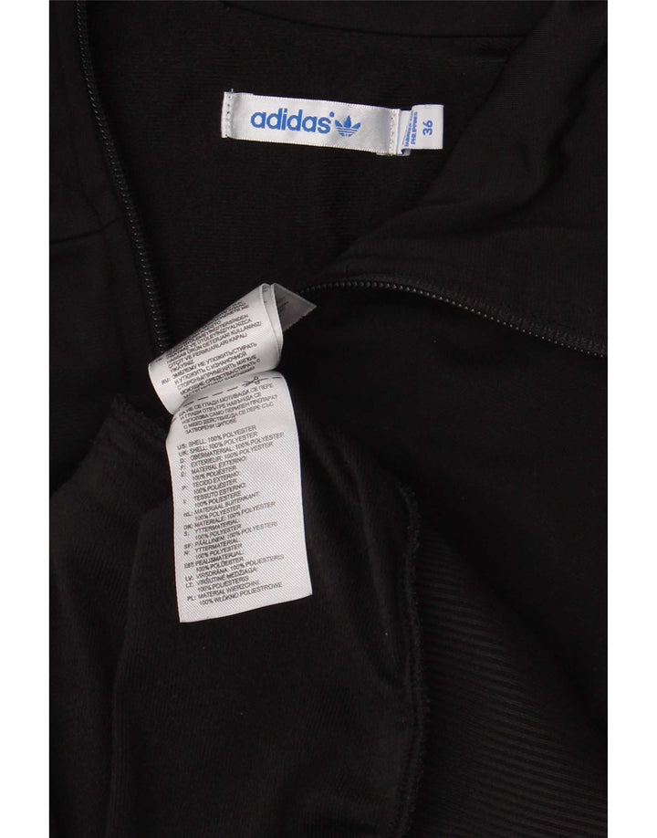 Jachetă de top pentru trening grafic Adidas pentru femei EU 36 Poliester negru mic