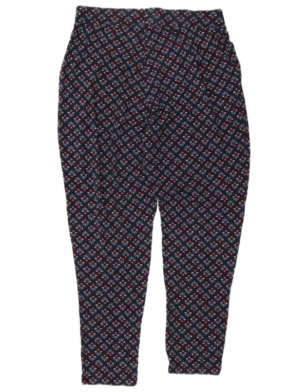 Pantaloni subțiri pentru femei Marks & Spencer UK 12 Medium L30 L30 Bleumarin Floral