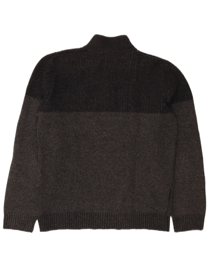 Pulover Massimo Dutti pentru bărbați, cu gât cu nasturi, XL, pete gri